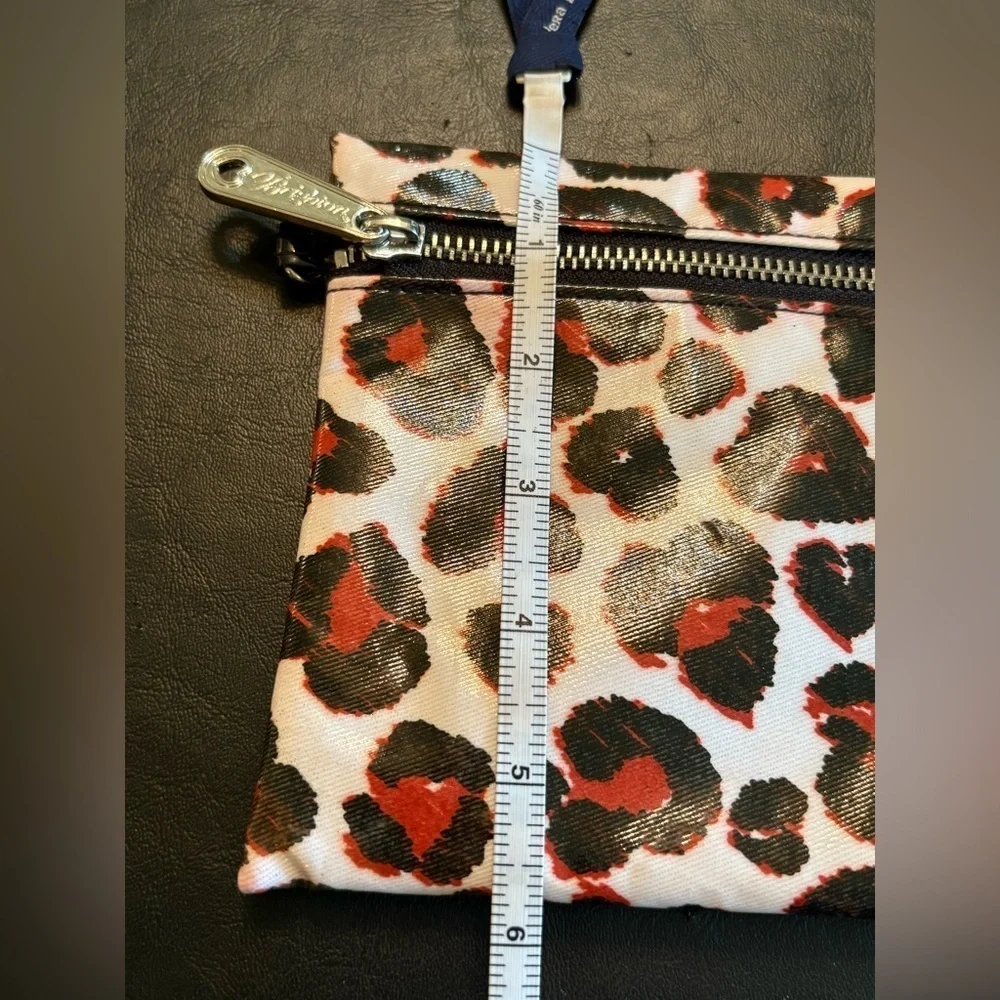 Brighton Leopard Print Wristlet - Red and Black